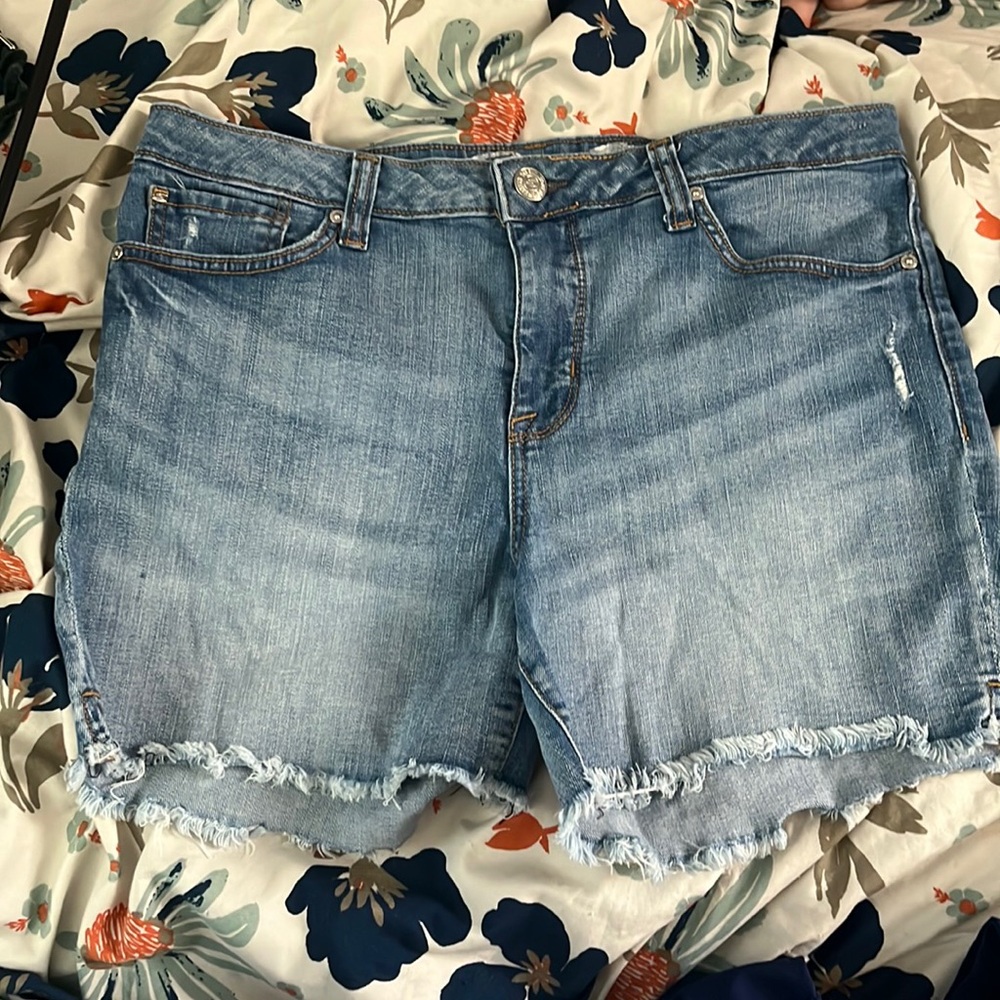 Light blue Jean shorts for women